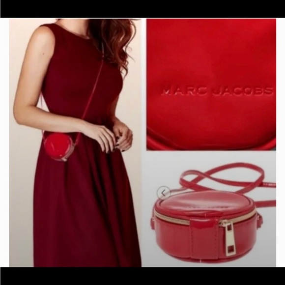 Marc Jacobs Handbags - Marc Jacobs Patent Leather Red Mini Circle Bag